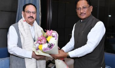 केंद्रीय मंत्री नड्डा से मिले सीए साय