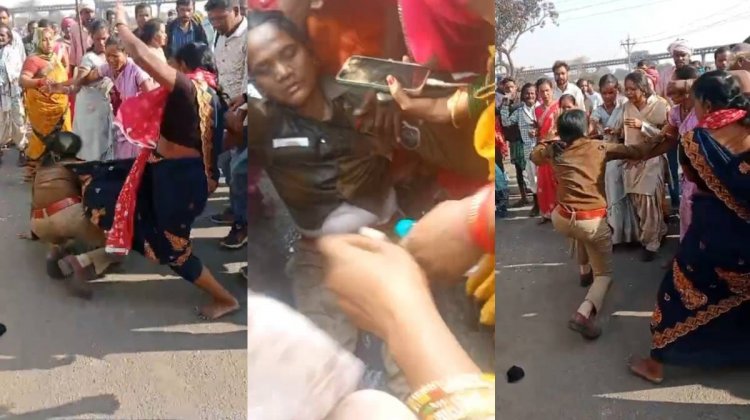रायगढ़ के तमनार में पुलिसकर्मी और ग्रामीणों के बीच बवाल,महिला टीआई समेत अन्य पुलिस कर्मी घायल