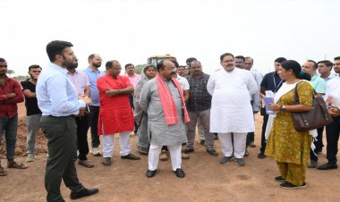 उप मुख्यमंत्री अरुण साव ने इंटिग्रेटेड स्पोर्ट्स स्टेडियम का किया स्थल निरीक्षण