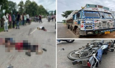 CG : दर्दनाक सड़क हादसा, तेज रफ्तार ट्रक ने बाइक सवार 3 युवकों को कुचला, मौके पर मौत