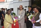 राष्ट्रपति द्रौपदी मुर्मु का लोकभवन में आत्मीय स्वागत