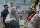 प्रधानमंत्री नरेन्द्र मोदी ने छत्तीसगढ़ के स्टाल की सराहना की
